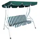 Bild 1 von Hollywoodschaukel 3-Sitzer Florida 170 x 110 x 153 cm weiß/grün