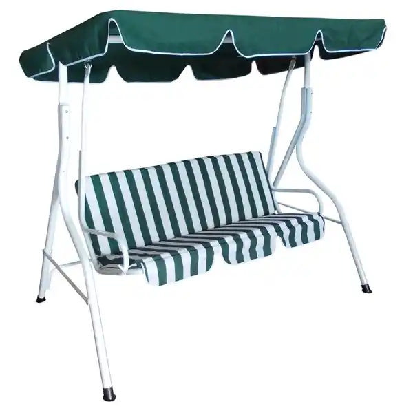 Bild 1 von Hollywoodschaukel 3-Sitzer Florida 170 x 110 x 153 cm weiß/grün