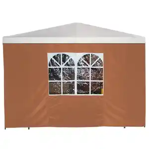 Seitenteil mit Fenster für Pavillon 3 x 3 m, Terracotta
