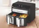 Bild 1 von GOURMETmaxx Doppelkammer-Heißluftfritteuse 7L