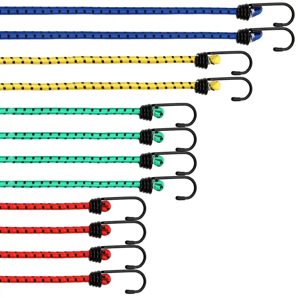 Bild 1 von Deuba Spanngummi Expander 12 tlg 95cm x 0,8cm blau gelb grün rot