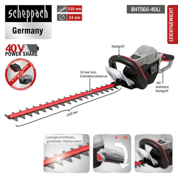 Bild 3 von Akku-Heckenschere C-HT570-X Set S2