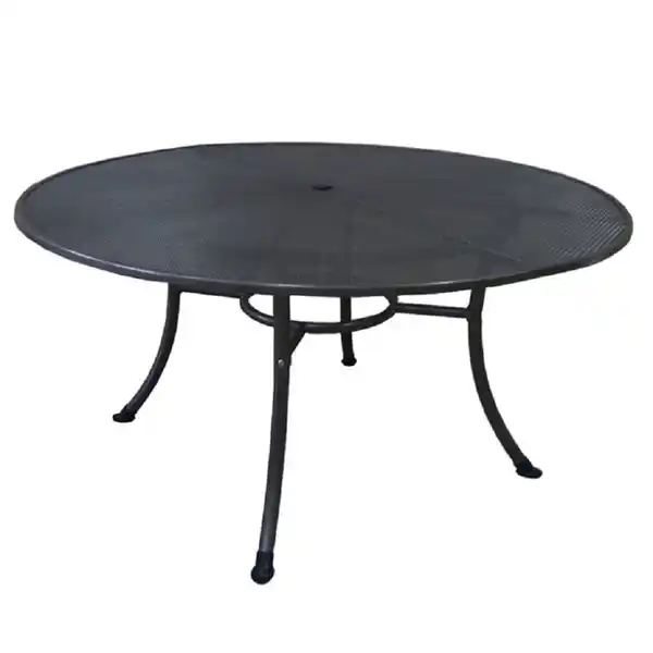 Bild 1 von Gartentisch Rivo rund, 150 x 72 cm, Eisengrau, mit Schirmloch