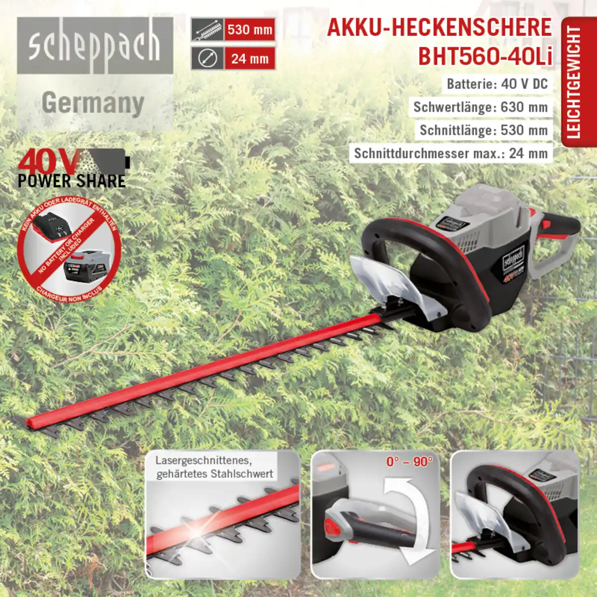 Bild 2 von Akku-Heckenschere C-HT570-X Set S2