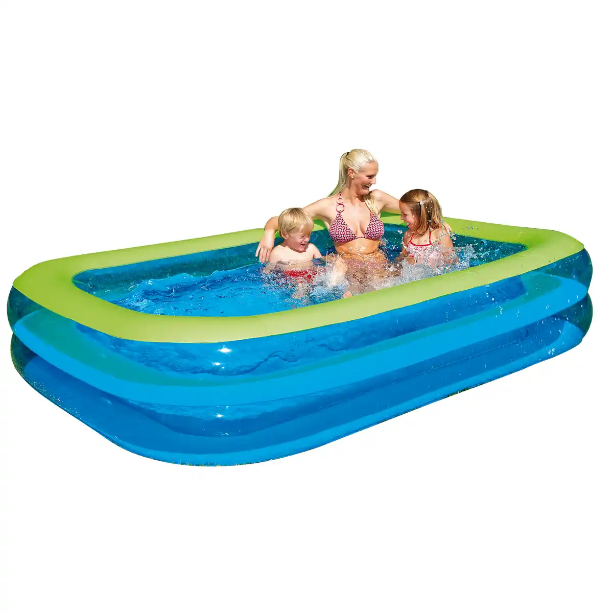 Bild 1 von Happy People Planschbecken 'Family Pool' blau/grün 262 x 175 x 50 cm