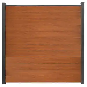 GroJa Steckzaun 'BasicLine' schmal Stecksystem Eichefarben braun 180 x 180 cm