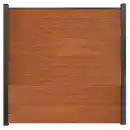 Bild 1 von GroJa Steckzaun 'BasicLine' schmal Stecksystem Eichefarben braun 180 x 180 cm