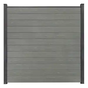 GroJa Steckzaun 'BasicLine' schmal Stecksystem Holzfarben 180 x 180 cm