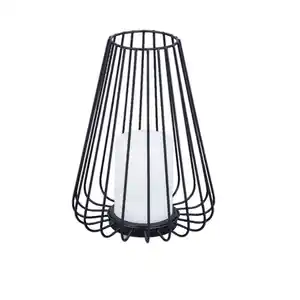 toom Solar-Laterne schwarz 18,5 x 25 cm
