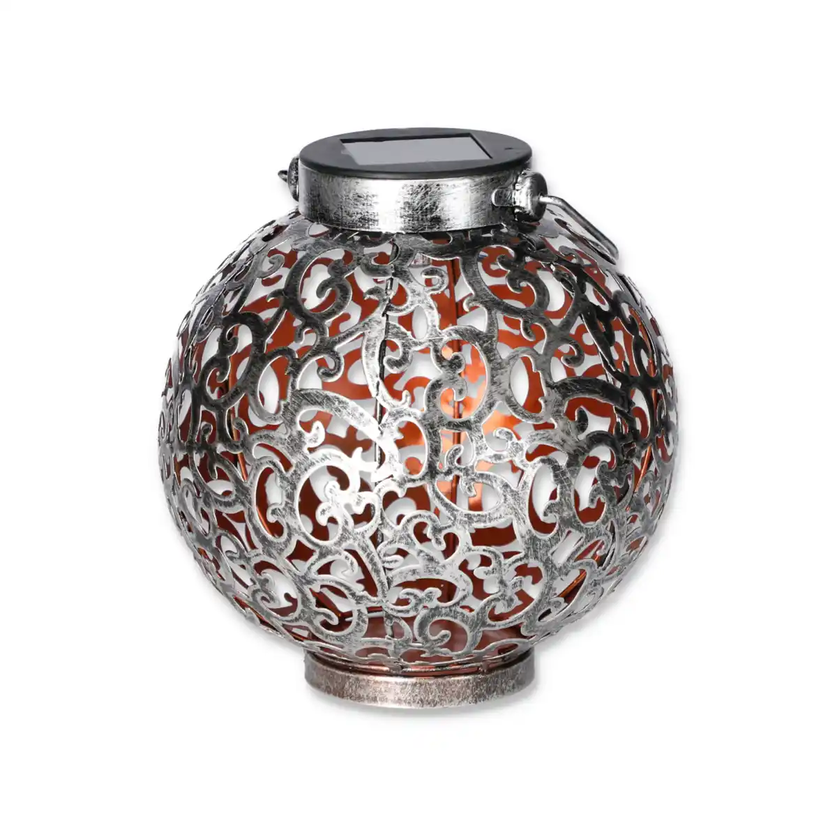 Bild 1 von toom LED-Solarkugel 'Antik' Ø 16 cm silbern