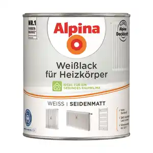Alpina Heizkörperlack weiß seidenmatt 750 ml