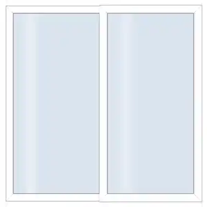 Roro Schiebetür 'Eco V2' weiß 2000 x 2000 mm 2-teilig