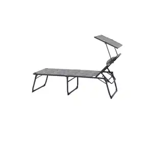 Siena Garden Camping-Sonnenliege 'Natura' grau 200 x 69 x 43 cm