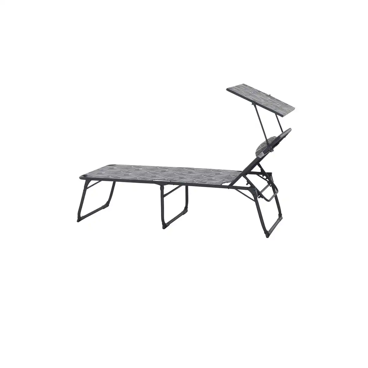 Bild 1 von Siena Garden Camping-Sonnenliege 'Natura' grau 200 x 69 x 43 cm