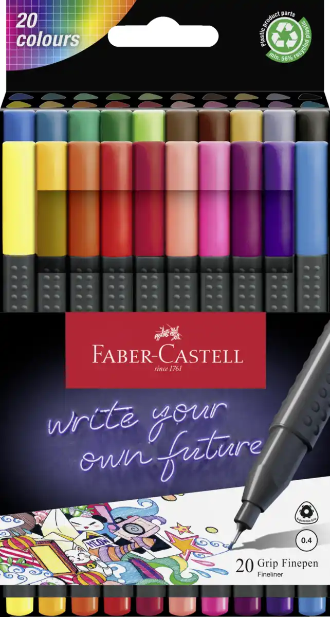 Bild 1 von Faber-Castell 20er Set Grip Finepen