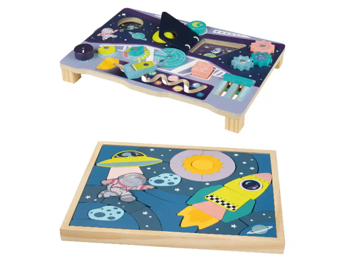 Bild 1 von Playtive Beschäftigungsboard / Space Puzzle, aus Holz