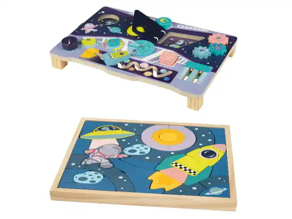 Bild 1 von Playtive Beschäftigungsboard / Space Puzzle, aus Holz