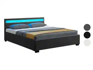 Juskys Polsterbett »Lyon« mit LED-Beleuchtung