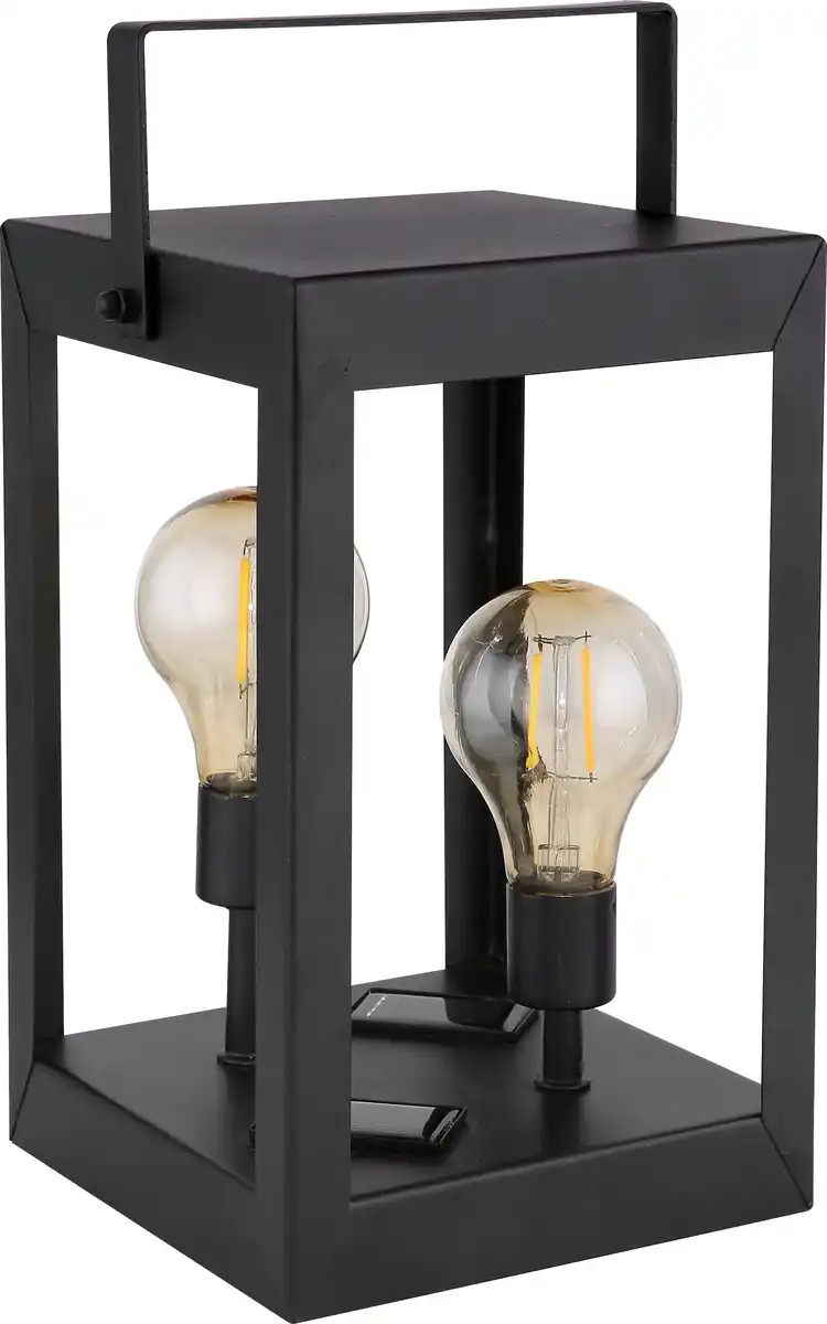 Bild 1 von Globo LED Solarleuchte Laterne schwarz warmweiß