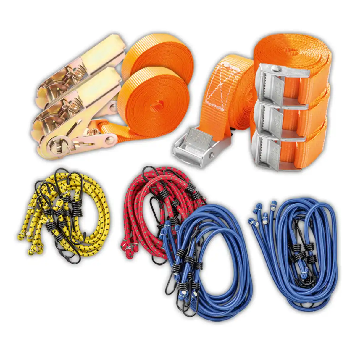 Bild 1 von Kraft Werkzeuge Spanngurt- oder Spanngummi-Set