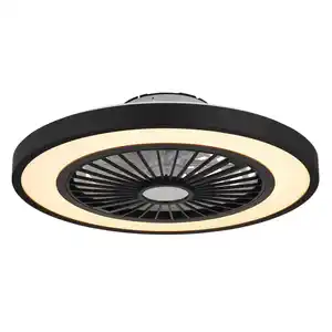 GLOBO LIGHTING LED-Deckenventilator »BLIZZAK«, Ø54 cm, Kunststoff, schwarz