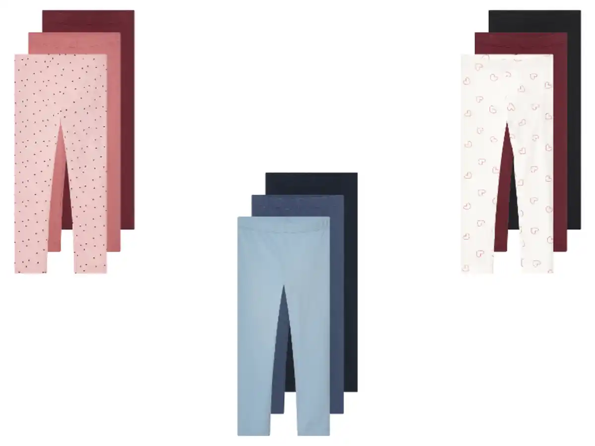 Bild 1 von lupilu® Kinder-Leggings, 3 Stück, mit hohem Baumwollanteil