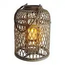 Bild 1 von Light & More LED Dekoleuchte Korb mit Kerze mit Flammeneffekt 38 x 27 cm