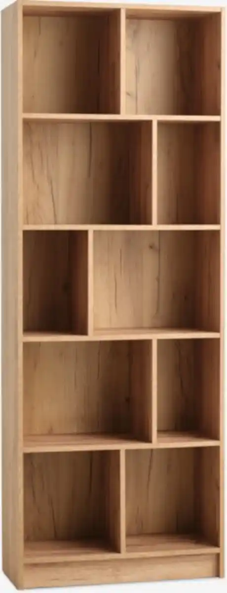 Bild 1 von Bücherregal MOSBJERG 10 Böden eichenfarben