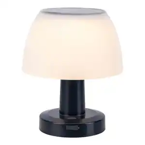 Light & More LED Solartischleuchte dimmbar schwarz