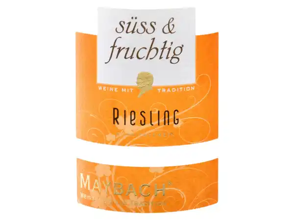 Bild 2 von Maybach Riesling süss & fruchtig Pfalz QbA süß, Weißwein 2024