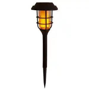Light & More LED-Solar-Erdspieß Laterne mit Flammeneffekt
