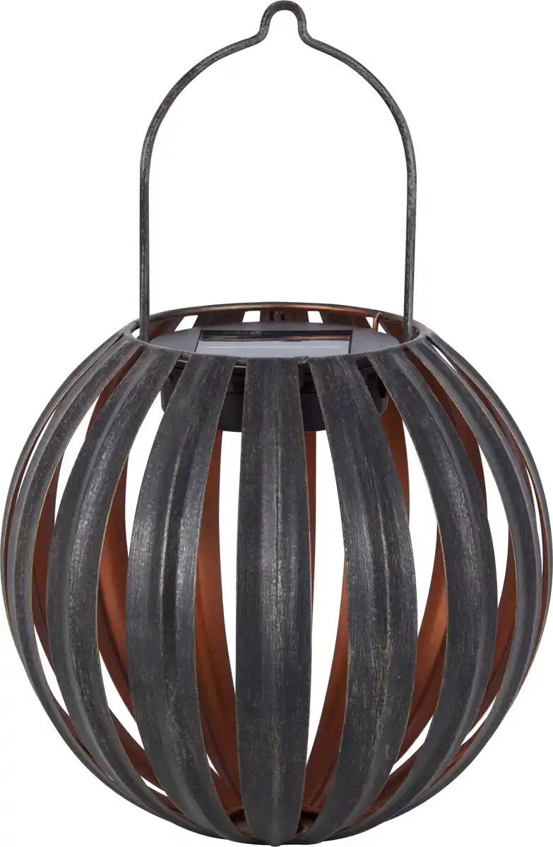 Bild 1 von TrendLine LED Solarleuchte Kugel anthrazit kupfer Ø 18 cm mit Erdspieß