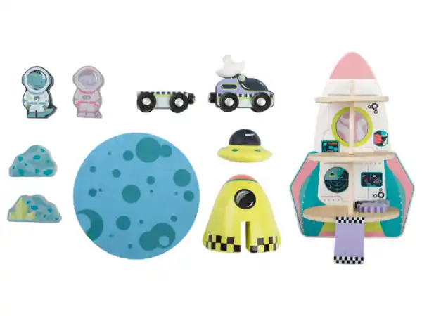 Bild 3 von Playtive Holzrollenspielzeug Rakete, 10-teilig