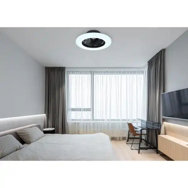 Bild 2 von GLOBO LIGHTING LED-Deckenventilator »Travo«, Ø50 cm, Kunststoff, schwarz