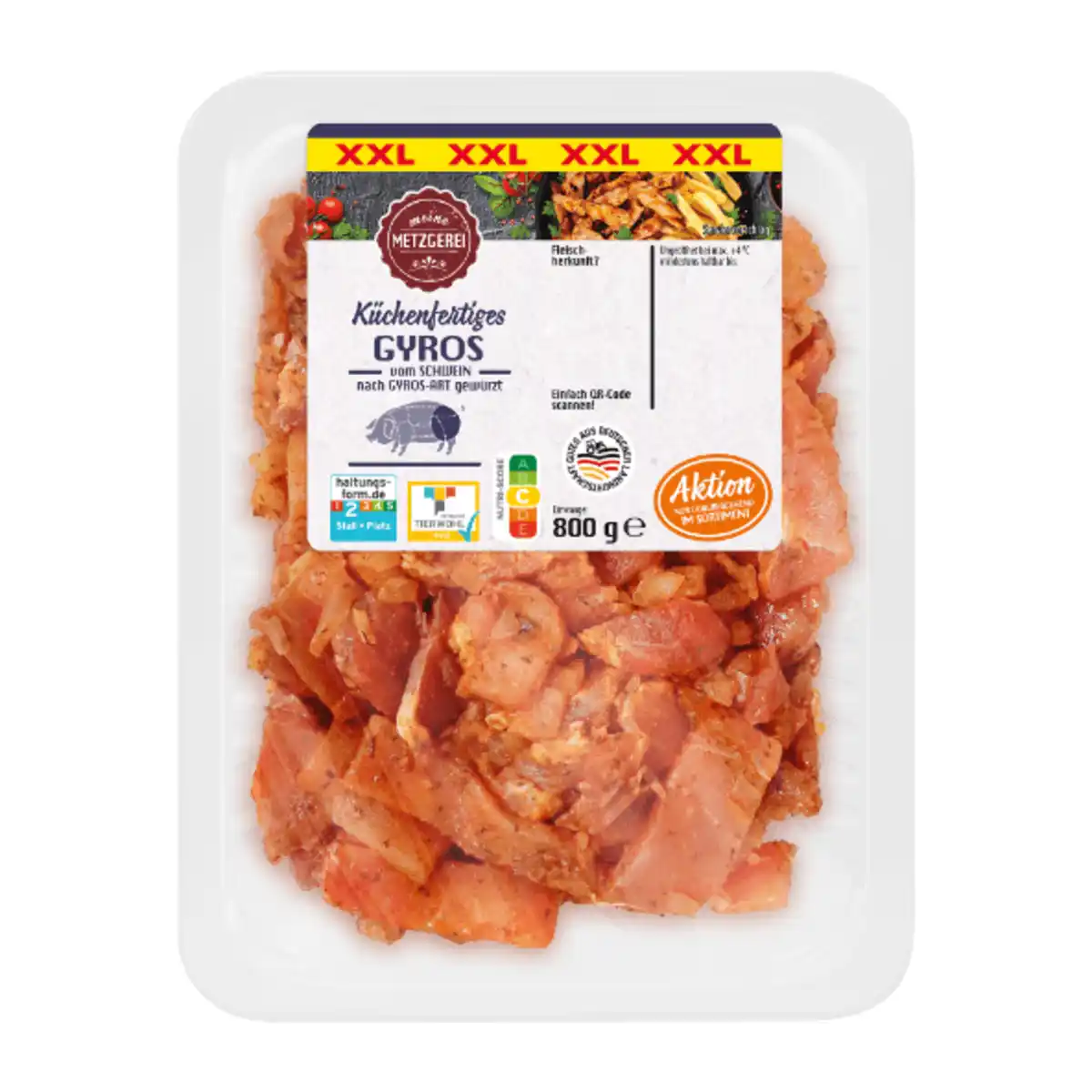 Bild 2 von MEINE METZGEREI Gyros-Geschnetzeltes XXL 800g