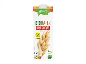 Vemondo Veganer Bio Haferdrink ohne Zucker,  1 l