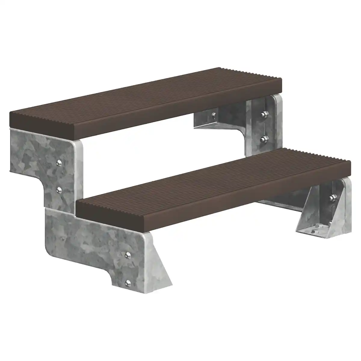 Bild 1 von Dolle Außentreppe Gardentop 2 Stufen dunkelbraun ohne Geländer, Breite 80 cm, Trimax,