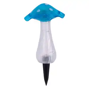 Light & More LED Solarleuchte Pilz blau