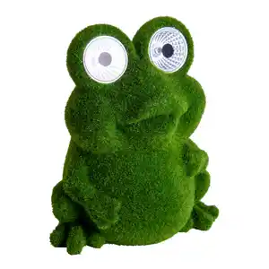 Light & More LED Solar-Frosch grün 17,5 x 14,3 cm kaltweiß