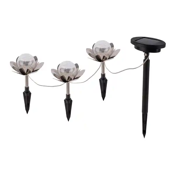 Bild 1 von Light & More LED Solarleuchte Seerose 3er Set