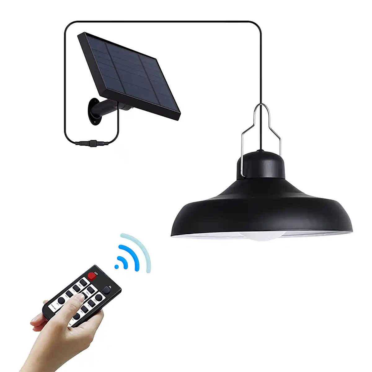 Bild 1 von Light & More LED Solarleuchte inkl. Fernbedienung dimmbar schwarz