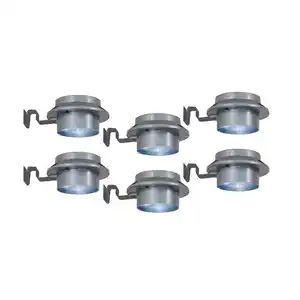 Light & More LED Solar-Dachrinnenleuchte Mistra grau Ø 10 cm kaltweiß 6 Stück