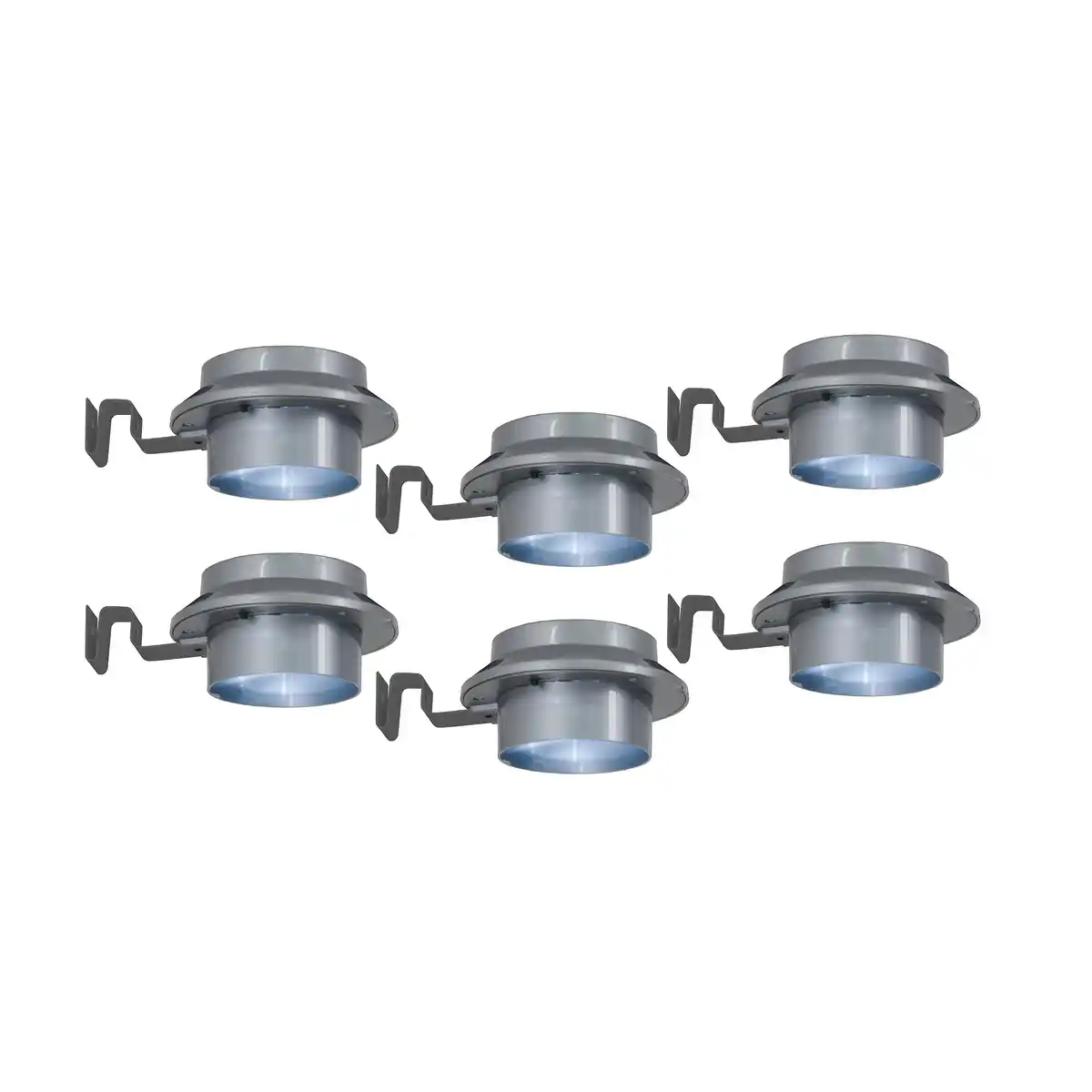 Bild 1 von Light & More LED Solar-Dachrinnenleuchte Mistra grau Ø 10 cm kaltweiß 6 Stück