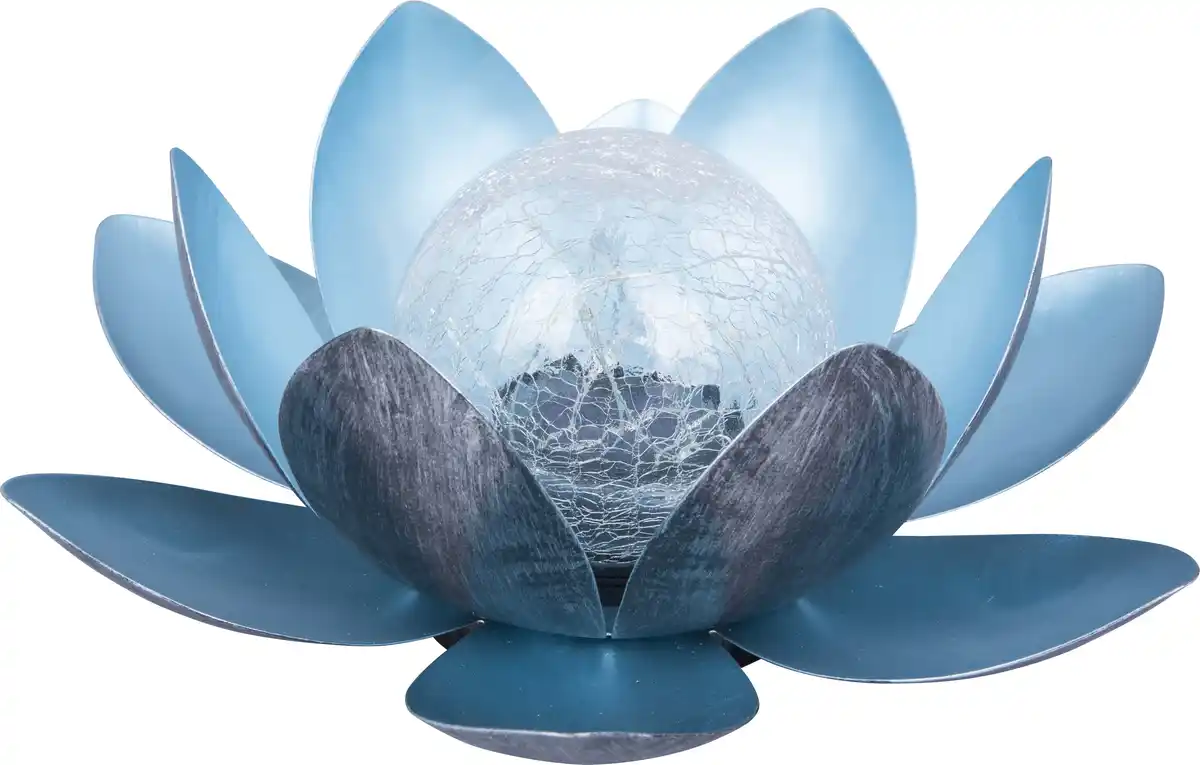 Bild 1 von TrendLine LED Solarleuchte Seerose silber mit Glaskugel