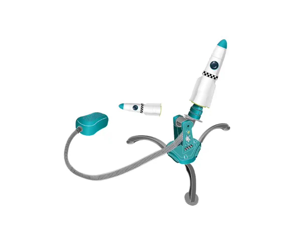 Bild 2 von Playtive Druckluftrakete, mit aerodynamischer Rakete, 12-tlg.