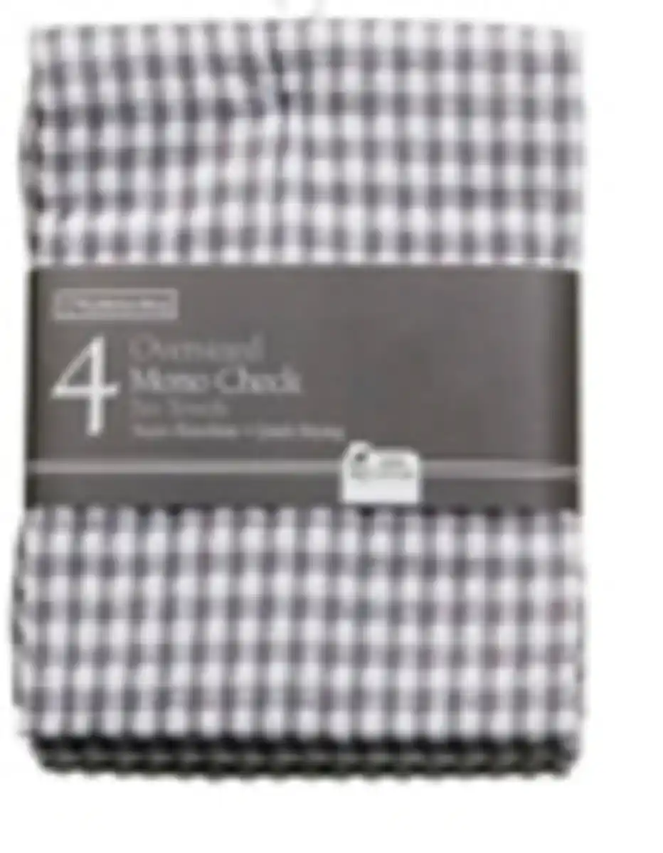 Bild 1 von Dream Cloud Geschirrtücher kariert 4er Pack 45x65cm sort. Farbe: Grau