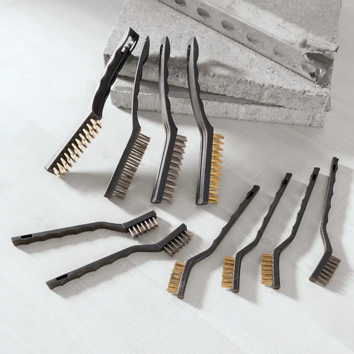 Bild 1 von Kraft Werkzeuge Drahtbürsten-Set 10-tlg.