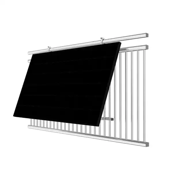 Bild 1 von Solarmodul-Halterung, für Geländer (eckig), für 2 Module, Aluminium, silberfarben