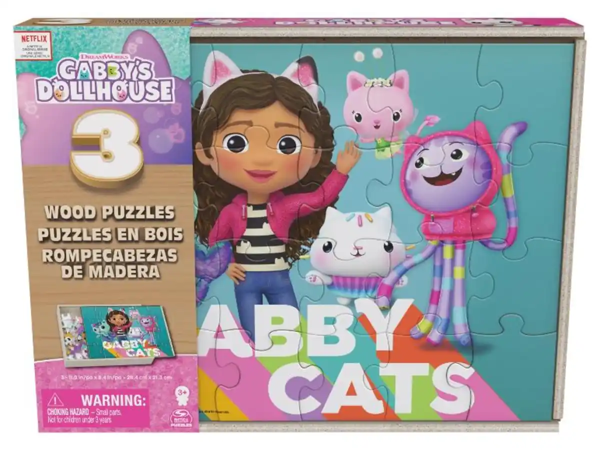 Bild 1 von Spinmaster 3-in-1-Holz-Puzzle, für Kinder