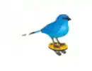 Bild 1 von Vogel mit Bewegungssensor 12,5x4,6x9cm 3f. sort. Farbe: Blau